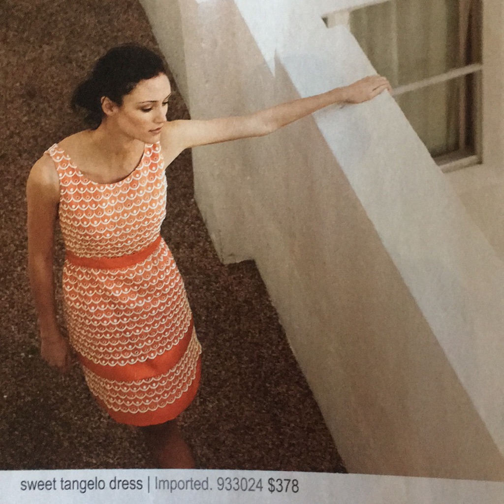 Anthropologie-Leifsdottir-Sweet Tangelo Dress Sz 8